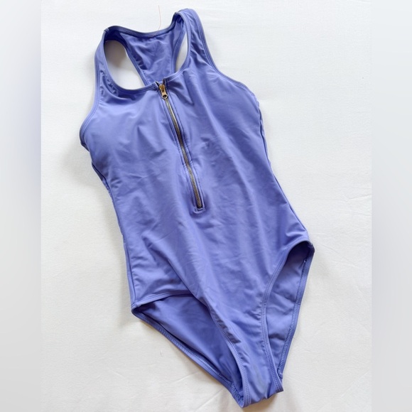 RAD Purple Zip-Front Swimsuit size S - Picture 1 of 4
